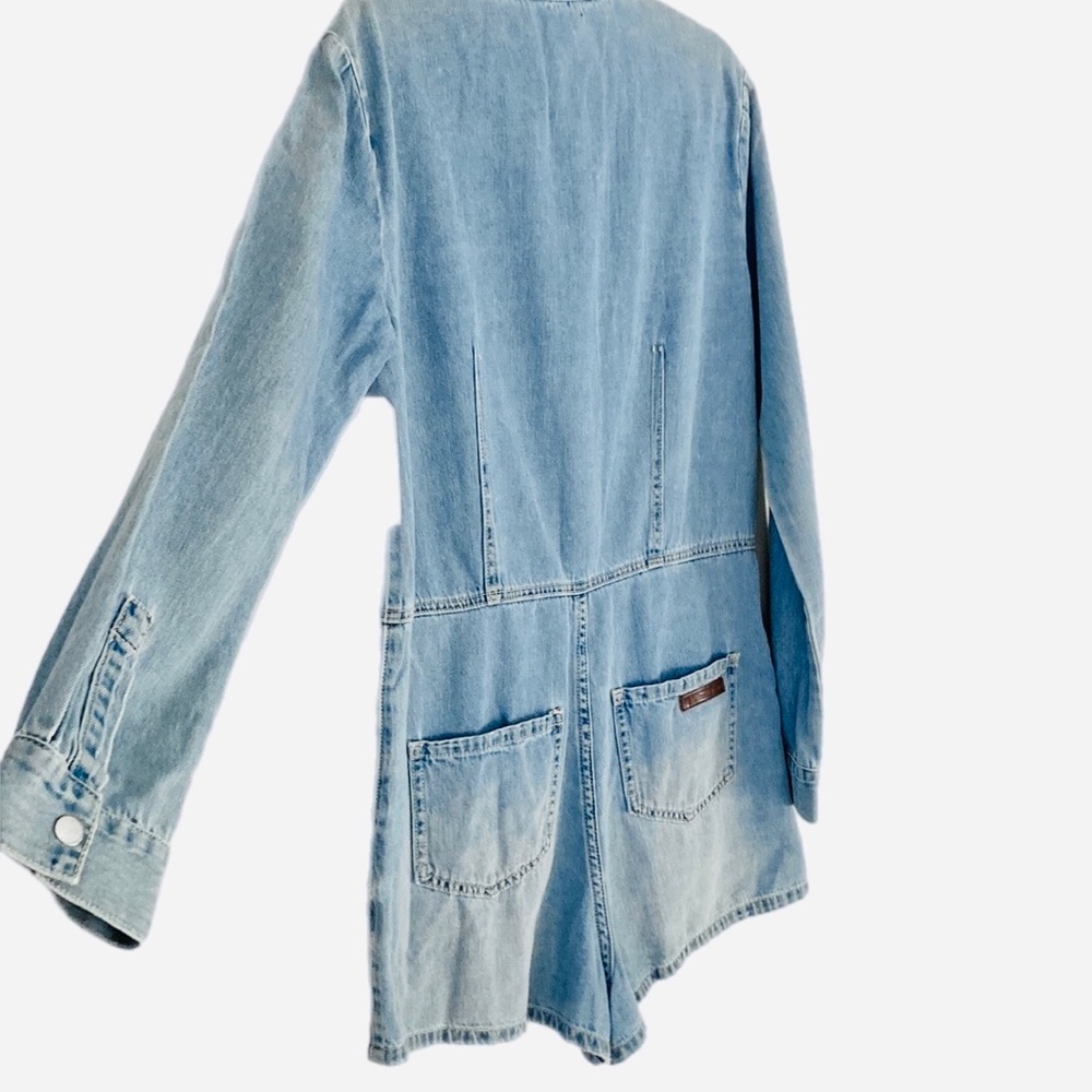 BILLABONG Gigi blue denim Playsuit long sleeve collared - Picture 9 of 13